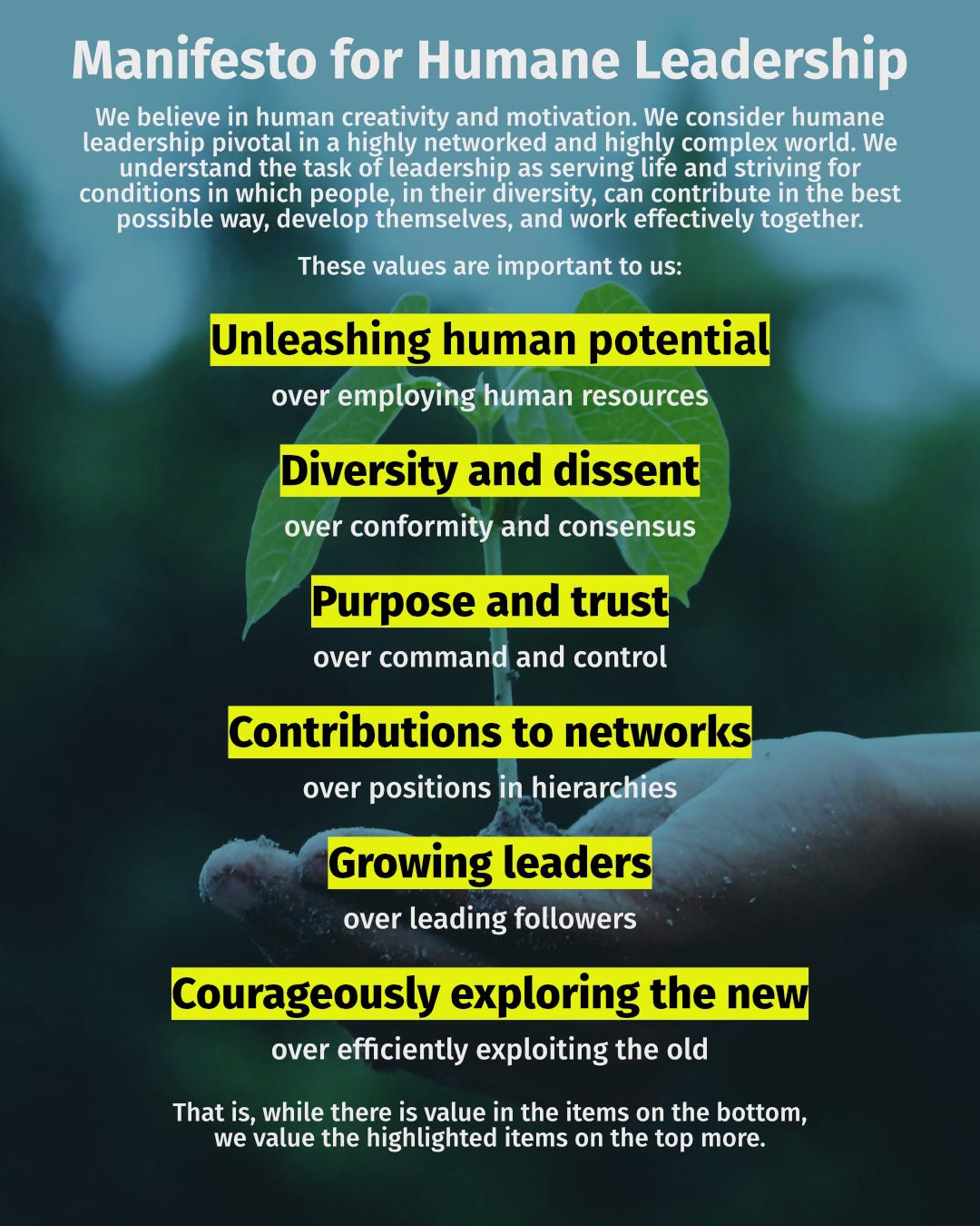 Manifesto for Humane Leadership